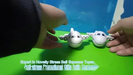 Venta al por mayor 2023 avión novedad Juguetes educativos aviones personalizados forma regalo personalizado pelota antiestrés Juguetes Gadget