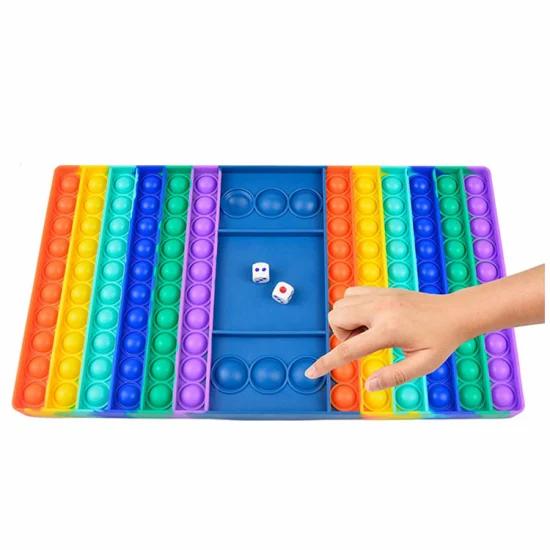Tablero de ajedrez Jumbo Rainbow Push Bubble Control de roedores Pioneer Fidget juguetes sensoriales